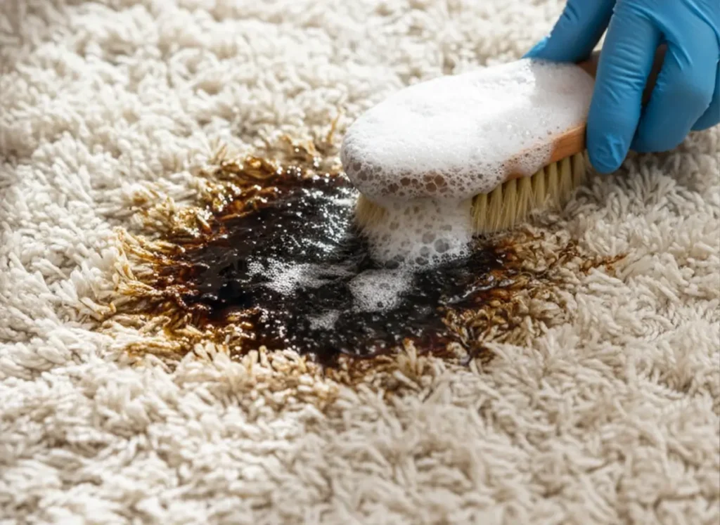 cum scot petele de pe covoare